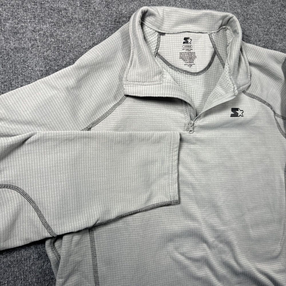 Starter Men's 1/4‎ Zip Pullover Gray Training Running Workout Athleisure